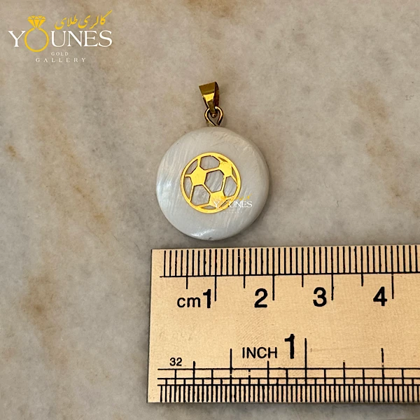 آویز طلا صدفی توپ 2cm